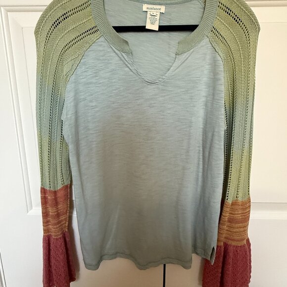 Sundance Cozy Canyon Knit Bell Sleeve Top Size M - Picture 1 of 3
